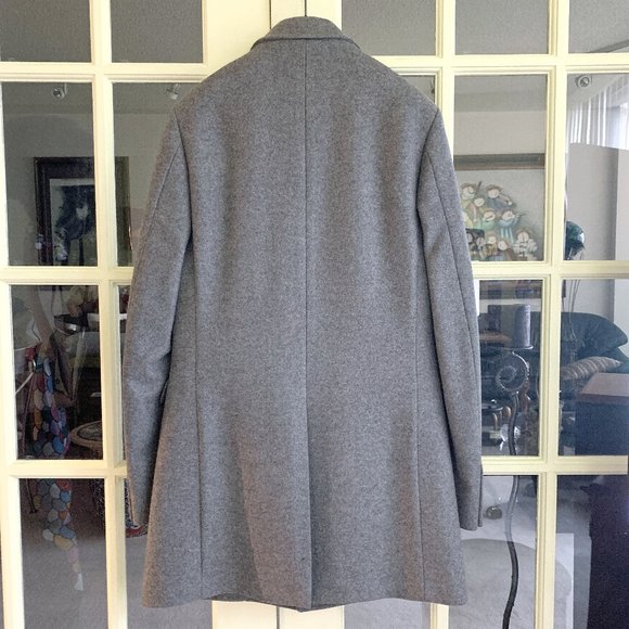 NWT luxurious PATRIZIA PEPE Men's Grey Wool-Tweed COAT Size 48 EUR | 38 US | M - Picture 2 of 9